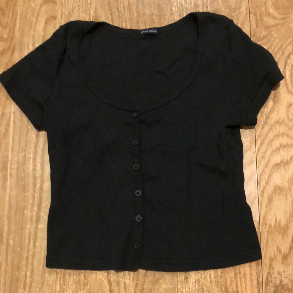 Cute button down crop top